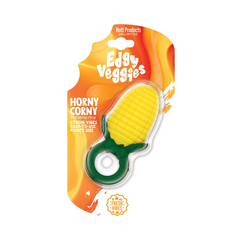 Hott Products Edgy Veggies Horny Corny Mini Vibrator – Yellow