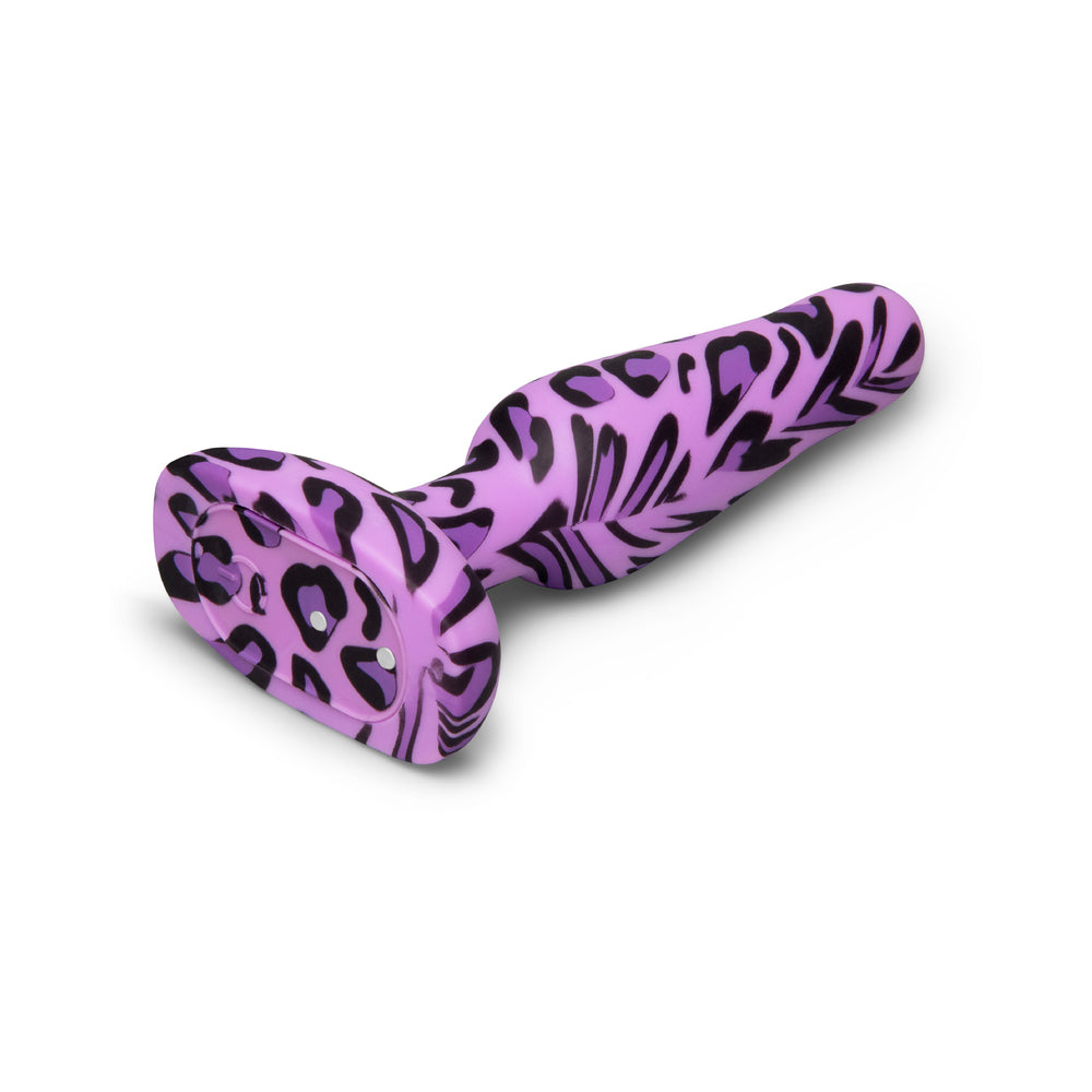 b-Vibe Novice Leopard Vibrating Butt Plug with Remote Control – Animal Print