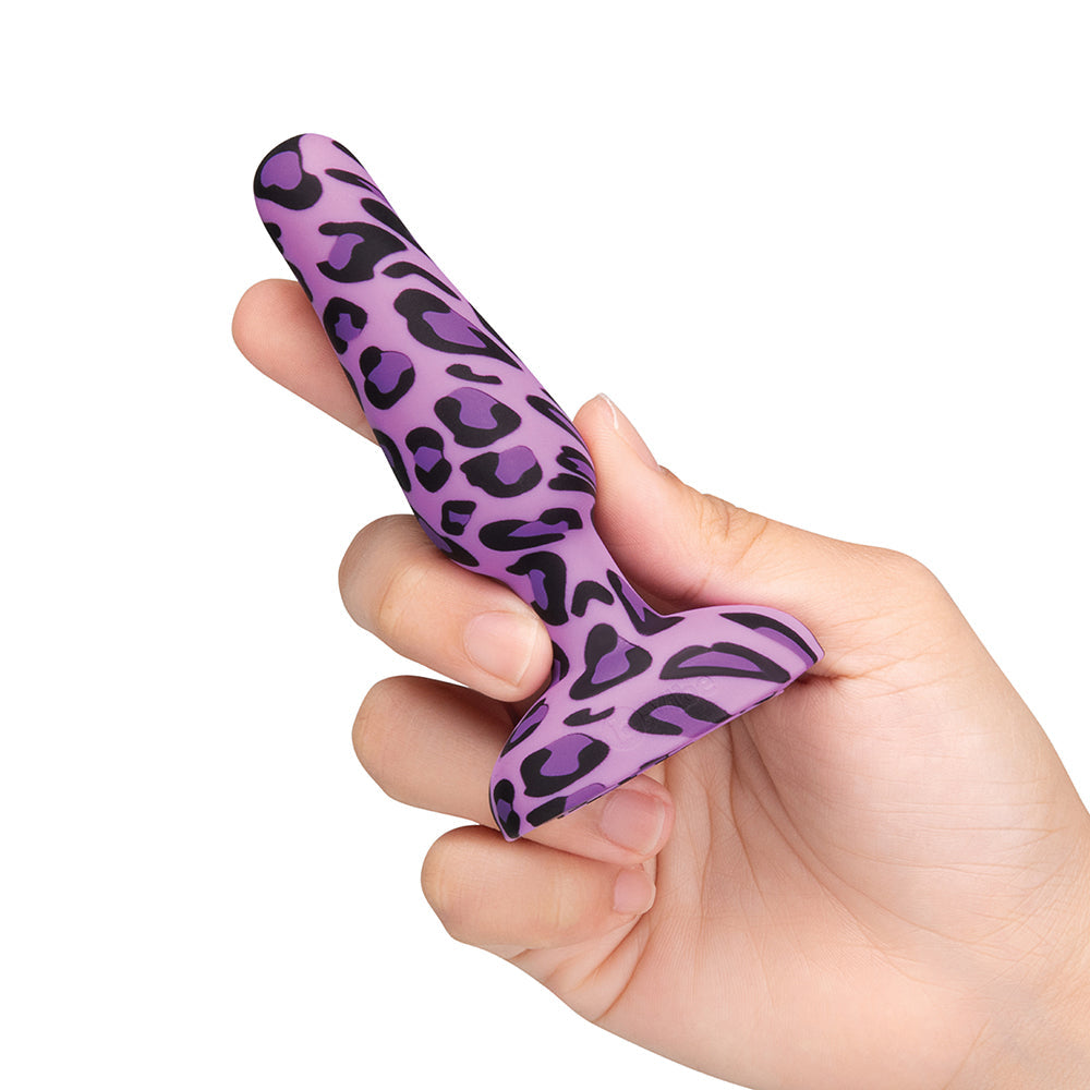 b-Vibe Novice Leopard Vibrating Butt Plug with Remote Control – Animal Print