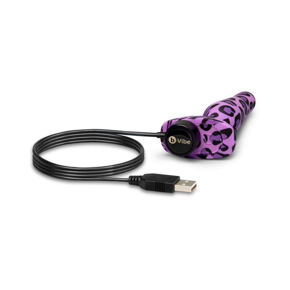 b-Vibe Novice Leopard Vibrating Butt Plug with Remote Control – Animal Print