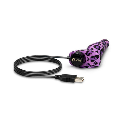 b-Vibe Novice Leopard Vibrating Butt Plug with Remote Control – Animal Print