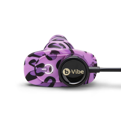 b-Vibe Novice Leopard Vibrating Butt Plug with Remote Control – Animal Print