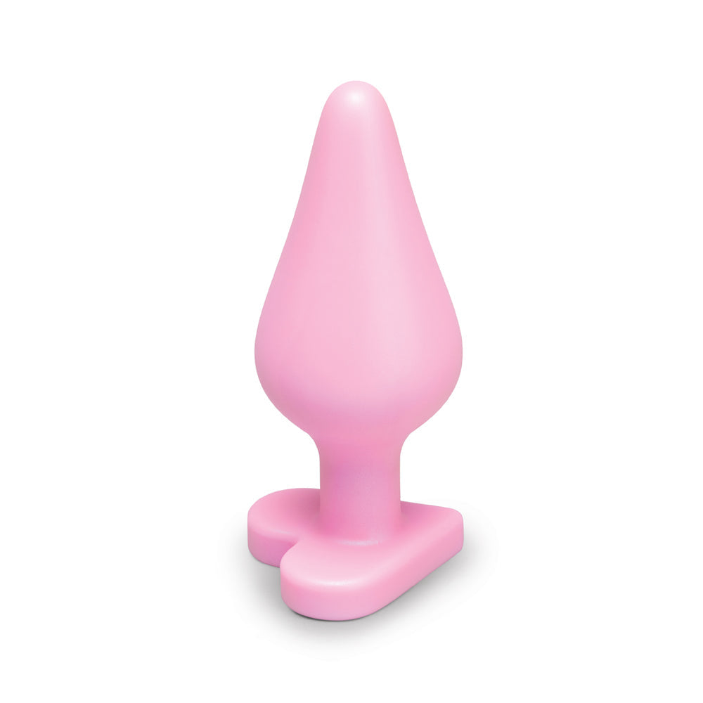 b-Vibe Butties b-Mine Silicone Butt Plug – Light Pink, Tapered Design for Gentle Insertion
