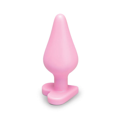b-Vibe Butties b-Mine Silicone Butt Plug – Light Pink, Tapered Design for Gentle Insertion