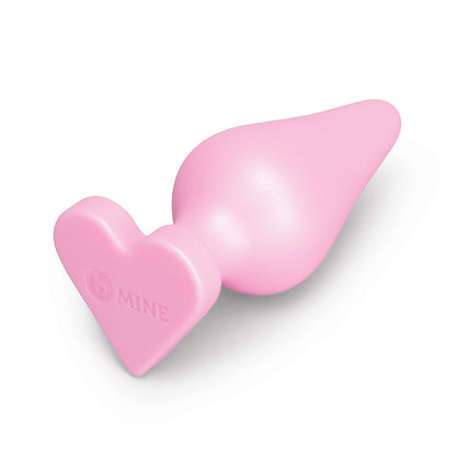 b-Vibe Butties b-Mine Silicone Butt Plug – Light Pink, Tapered Design for Gentle Insertion