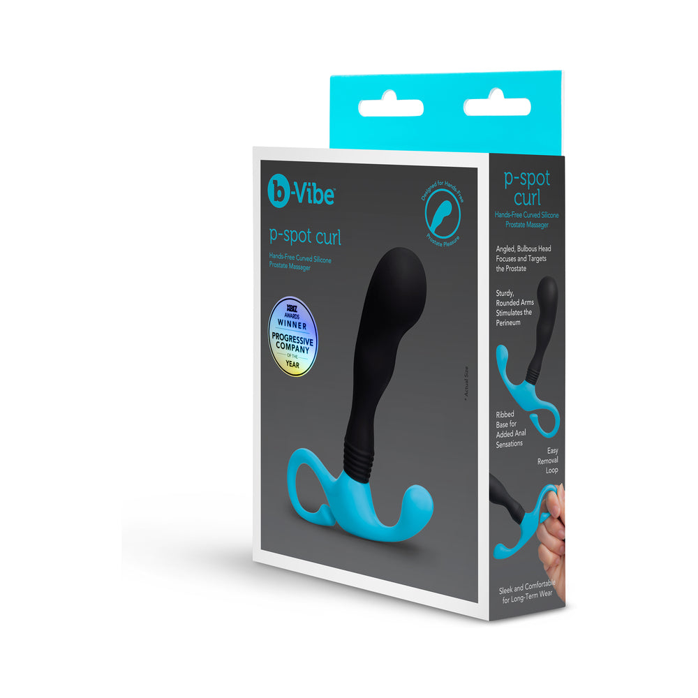 b-Vibe P-Spot Curl Silicone Prostate Massager – Multi-Color