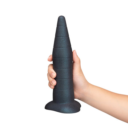 b-Vibe Anal Fisting Trainer with Suction Base – Blue
