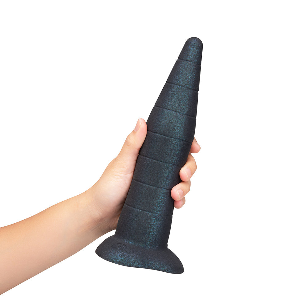 b-Vibe Anal Fisting Trainer with Suction Base – Blue