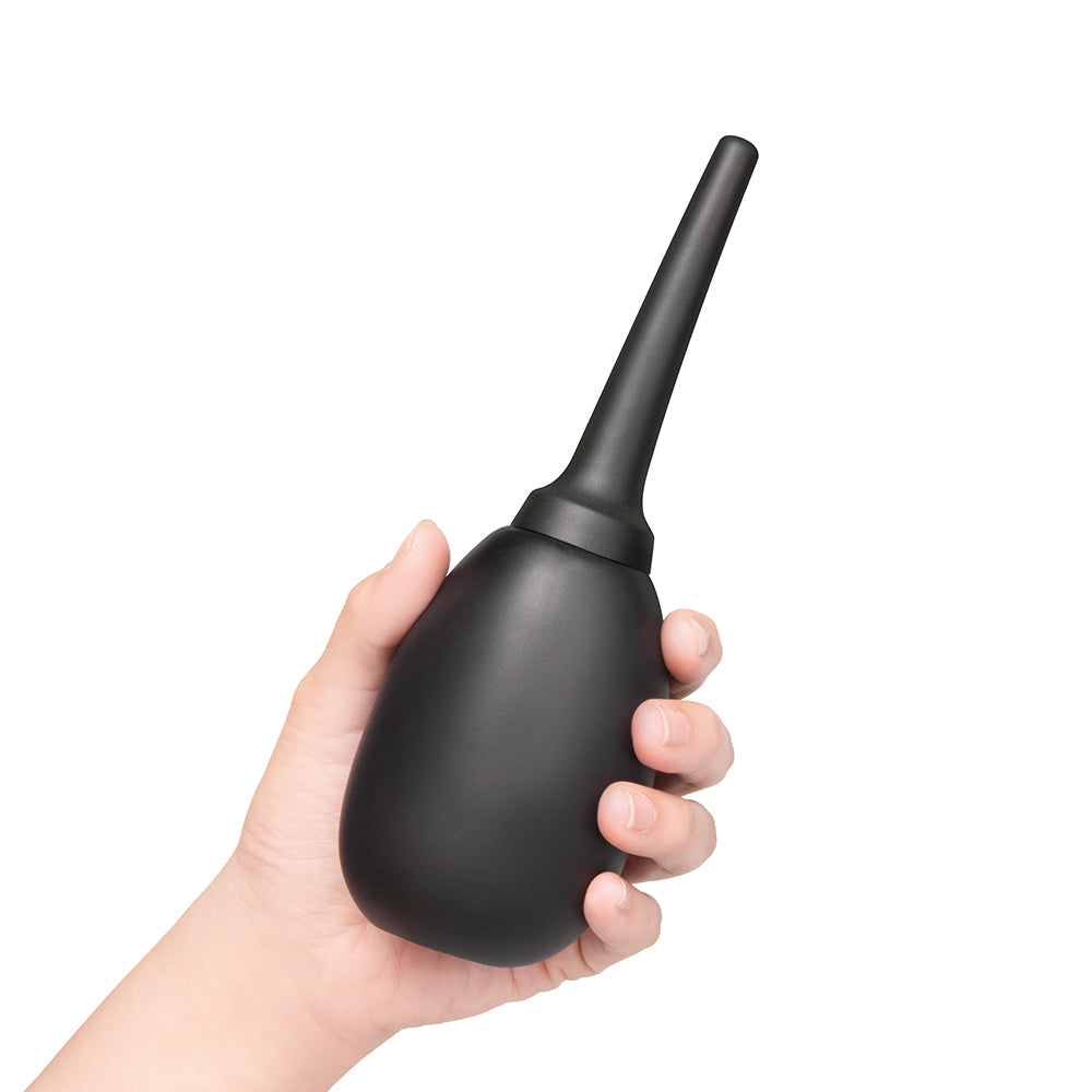 b-Vibe Flexible Silicone Anal Douche – Black