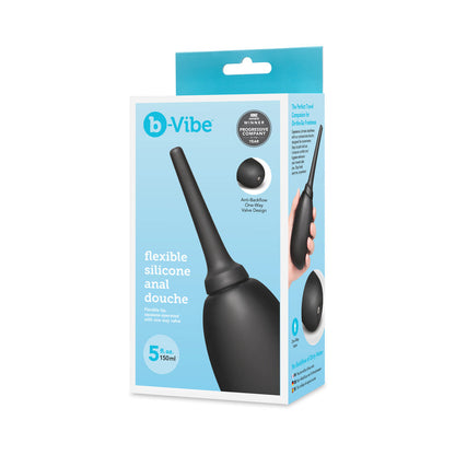 b-Vibe Flexible Silicone Anal Douche – Black