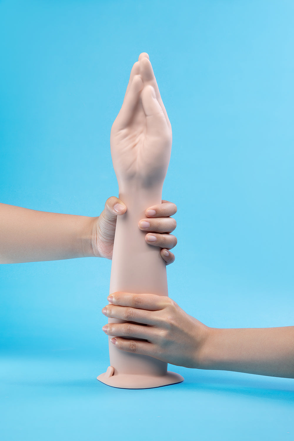 b-Vibe Silicone Hand Fisting Dildo – 16.5 Inch – Vanilla/Ivory/Beige