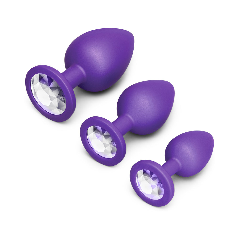 b-Vibe Jeweled Butties Bundle Anal Training Set – Purple