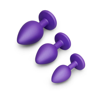 b-Vibe Jeweled Butties Bundle Anal Training Set – Purple