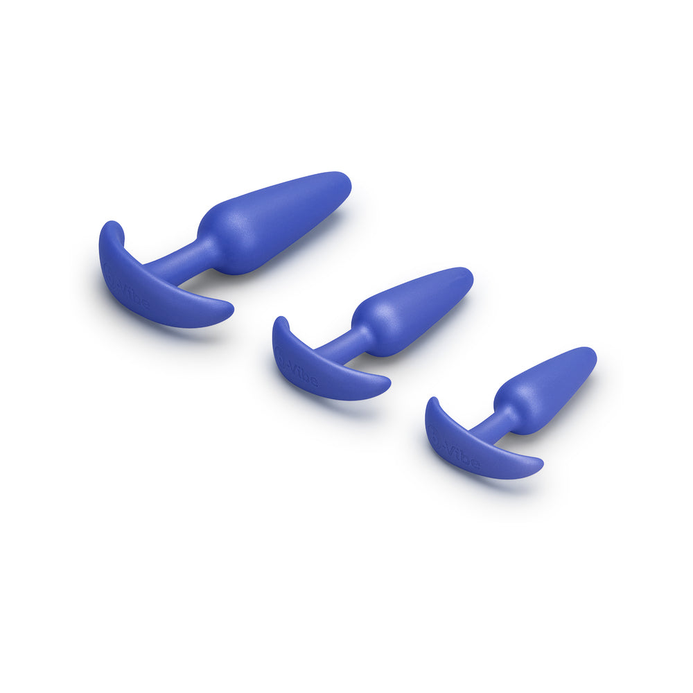 b-Vibe Butties Beginner Booty Bundle – Anal Training Set – Blue