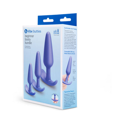 b-Vibe Butties Beginner Booty Bundle – Anal Training Set – Blue
