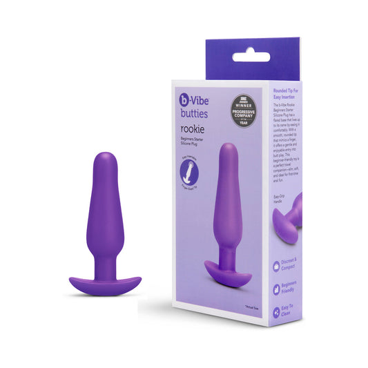 b-Vibe Rookie Silicone Anal Plug for Beginners – Purple
