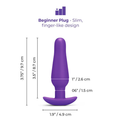 b-Vibe Rookie Silicone Anal Plug for Beginners – Purple