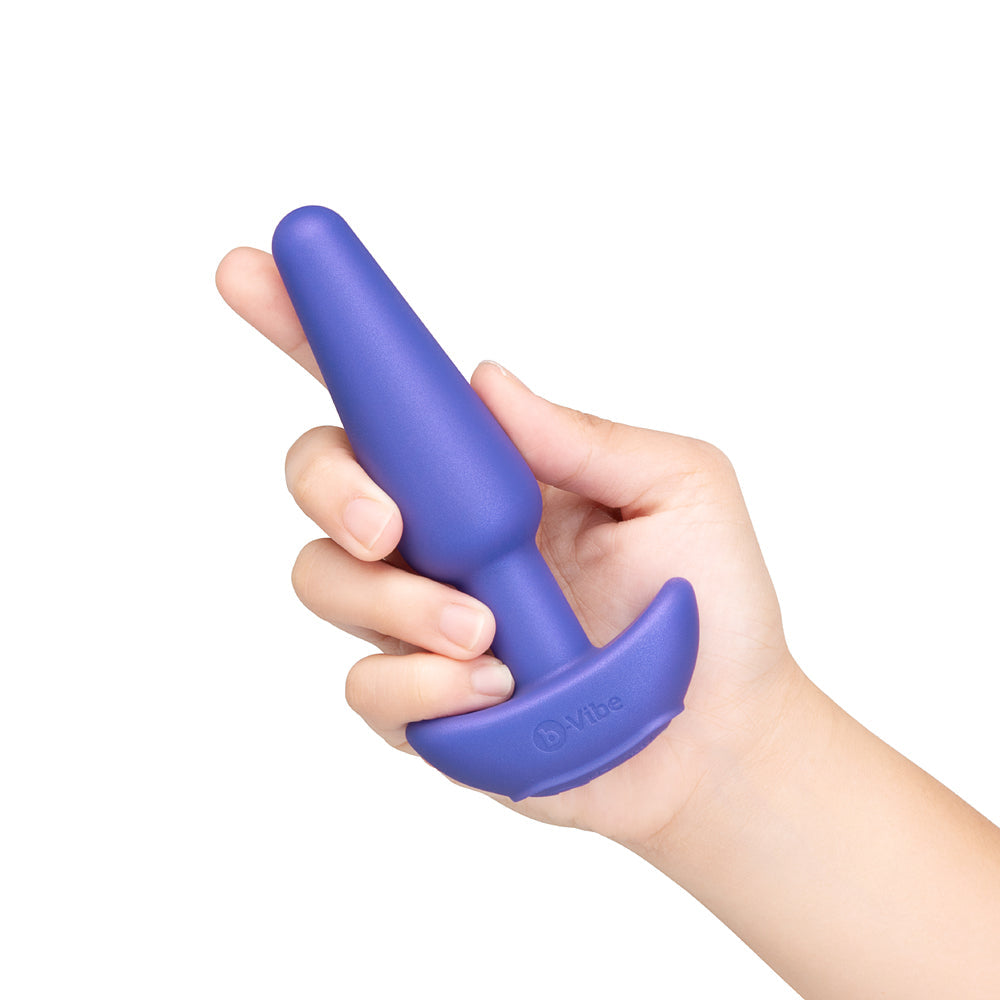 b-Vibe Butties Shake Slimline Vibrating Silicone Plug – Blue