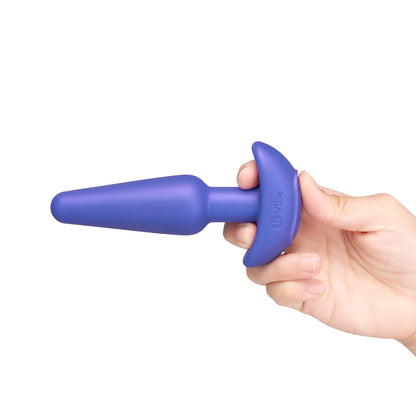b-Vibe Butties Shake Slimline Vibrating Silicone Plug – Blue