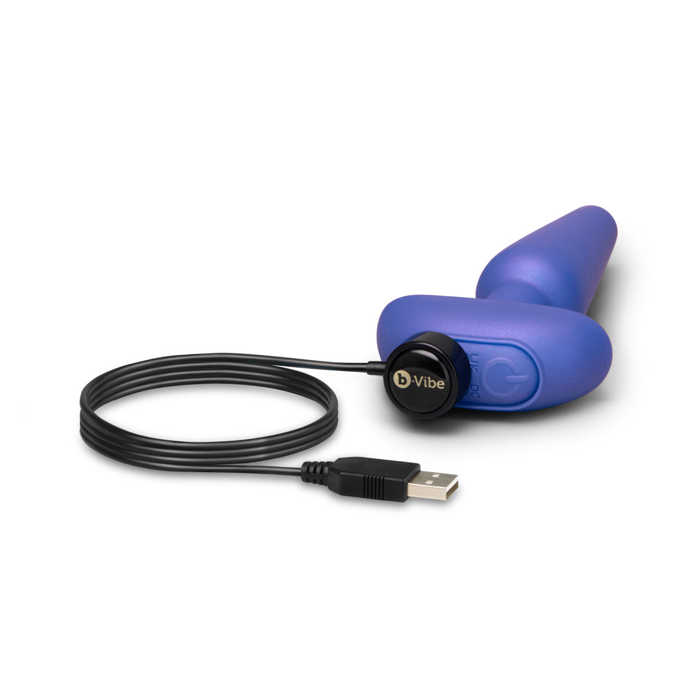 b-Vibe Butties Shake Slimline Vibrating Silicone Plug – Blue