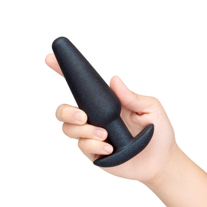 b-Vibe Hefty Weighted Silicone Plug – Black – Advanced Anal Play
