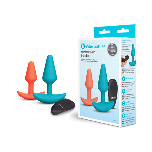 b-Vibe Butties Anal Training 2-Piece Set – Assorted Colors