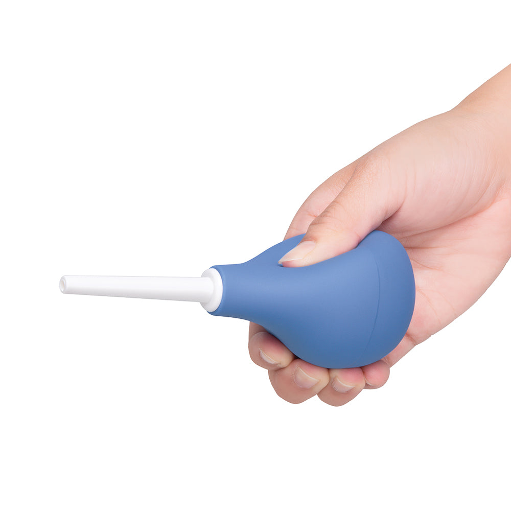 b-Vibe Compact Enema Douche – Blue – Travel-Friendly Design