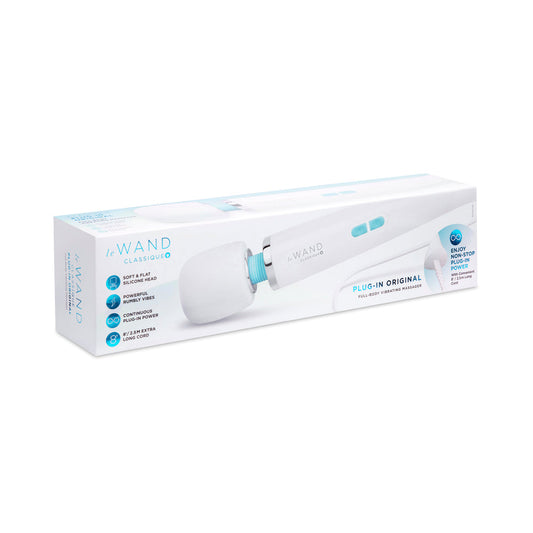 Le Wand Classique Plug-In Original Full-Body Vibrating Massager – White