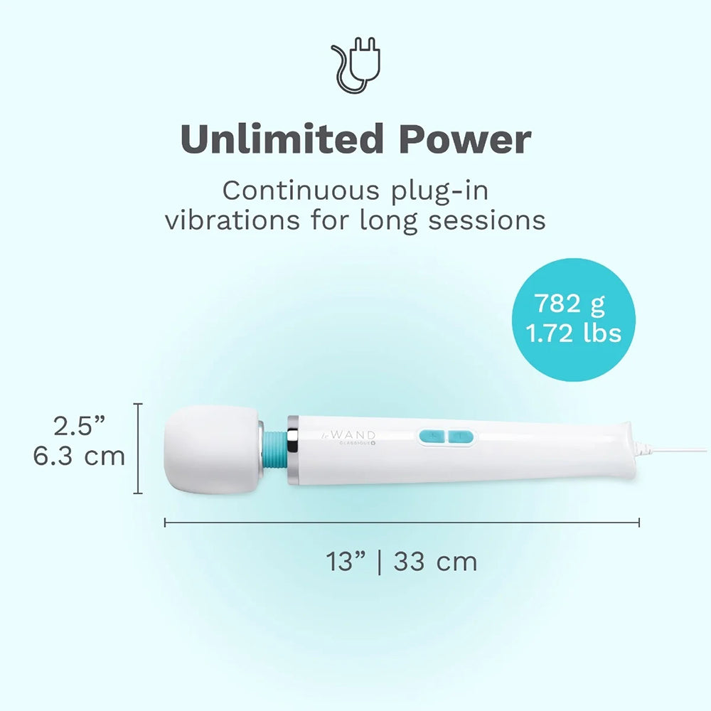 Le Wand Classique Plug-In Original Full-Body Vibrating Massager – White