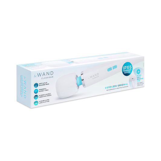 Le Wand Classique Rechargeable Wand Massager – White