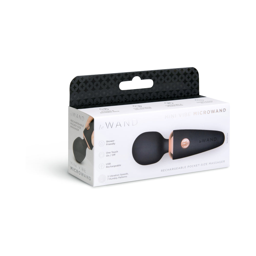 Le Wand Mini Micro Wand – Pocket-Sized Massager – Black