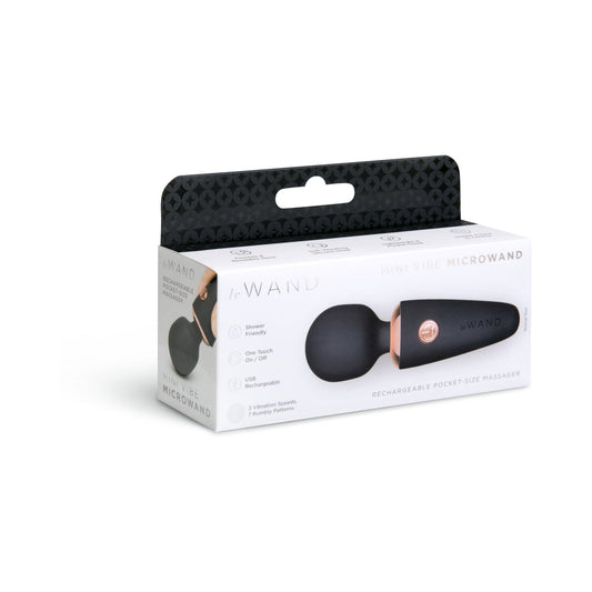 Le Wand Mini Micro Wand – Pocket-Sized Massager – Black