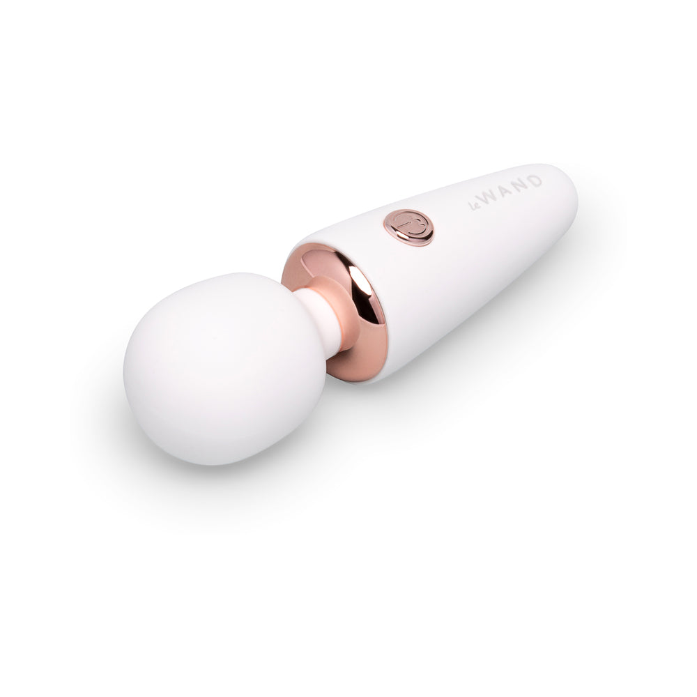 Le Wand Mini Micro Wand Massager – White – 3 Vibration Speeds, 7 Patterns