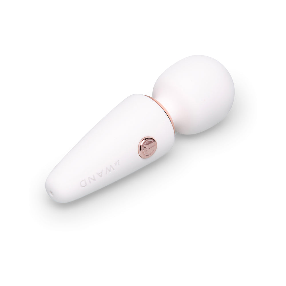 Le Wand Mini Micro Wand Massager – White – 3 Vibration Speeds, 7 Patterns