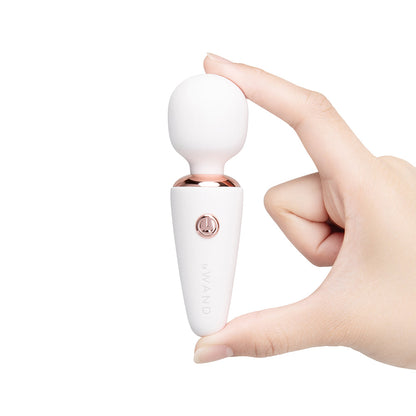 Le Wand Mini Micro Wand Massager – White – 3 Vibration Speeds, 7 Patterns