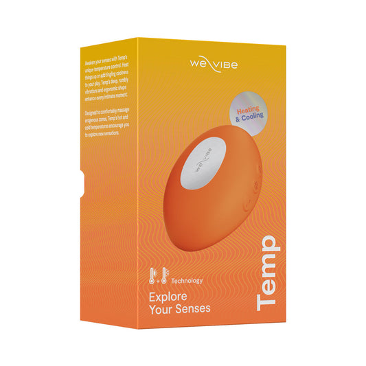 We-Vibe Temp Tangerine Lay-On Vibrator with Heating and Cooling Functions
