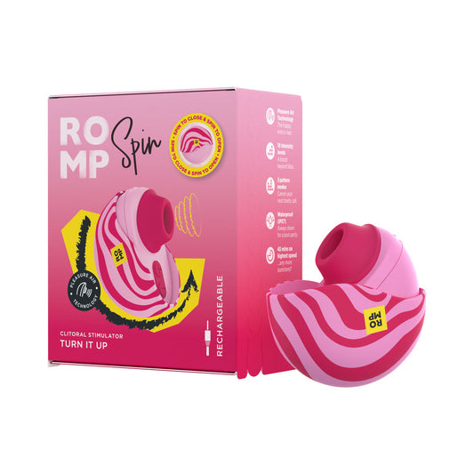 ROMP Spin Travel Rechargeable Clitoral Stimulator – Hot Pink