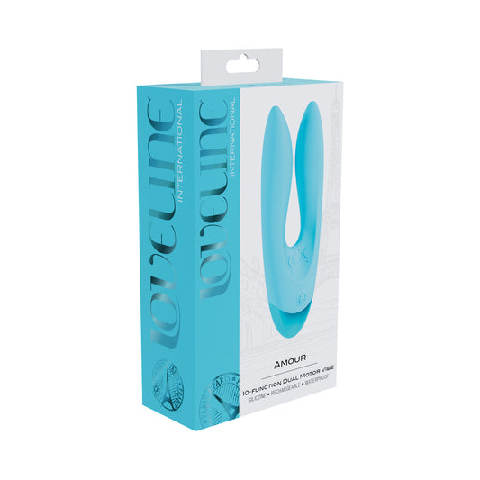 Loveline Amour Rechargeable Silicone Dual Motor Vibrator – Blue