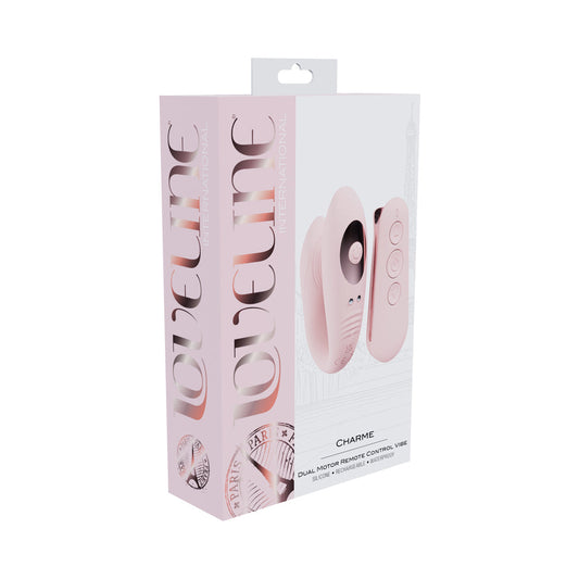 Loveline Charme Rechargeable Silicone Dual Motor Vibrator – Light Pink