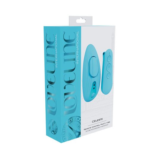 Loveline Céleste Rechargeable Silicone Remote Control Panty Vibrator – Blue