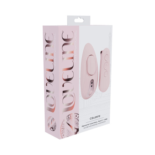 Loveline Céleste Rechargeable Silicone Remote Control Panty Vibrator – Light Pink