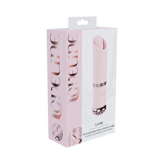 Loveline Luxe Rechargeable Silicone Mini Lipstick Vibrator – Light Pink