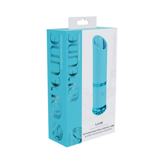 Loveline Luxe Rechargeable Silicone Mini Lipstick Vibrator – Blue
