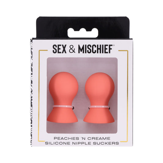 Sportsheets Peaches ''N CreaMe Silicone Nipple Suckers – Orange