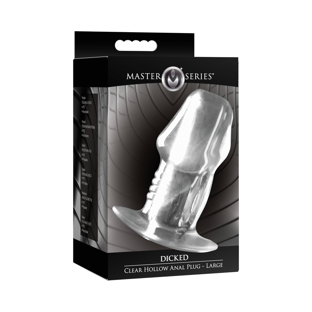 Master Series Dicked Clear Hollow Anal Plug – Large – Clear