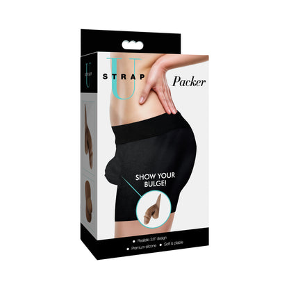 XR Brands Silicone Packer Dildo Medium – Realistic Flaccid Look – Tan
