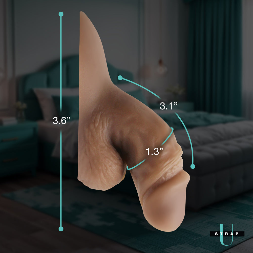 XR Brands Silicone Packer Dildo Medium – Realistic Flaccid Look – Tan