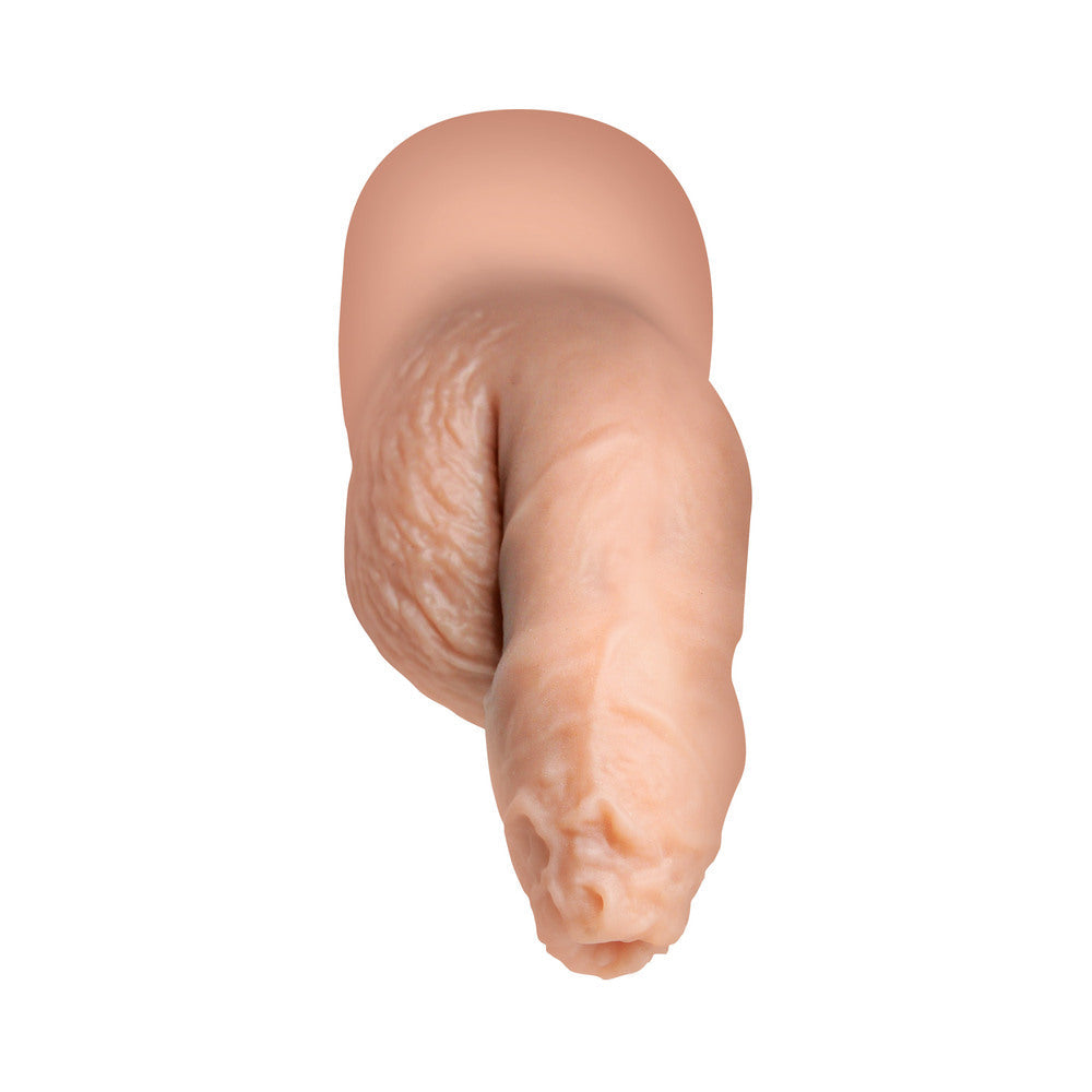 XR Brands Strap U 5.1 in. Uncut Silicone Packer Dildo - Natural Look - Vanilla/Ivory/Beige