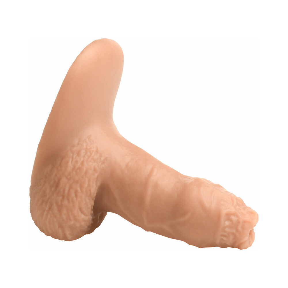 XR Brands Strap U 5.1 in. Uncut Silicone Packer Dildo - Natural Look - Vanilla/Ivory/Beige