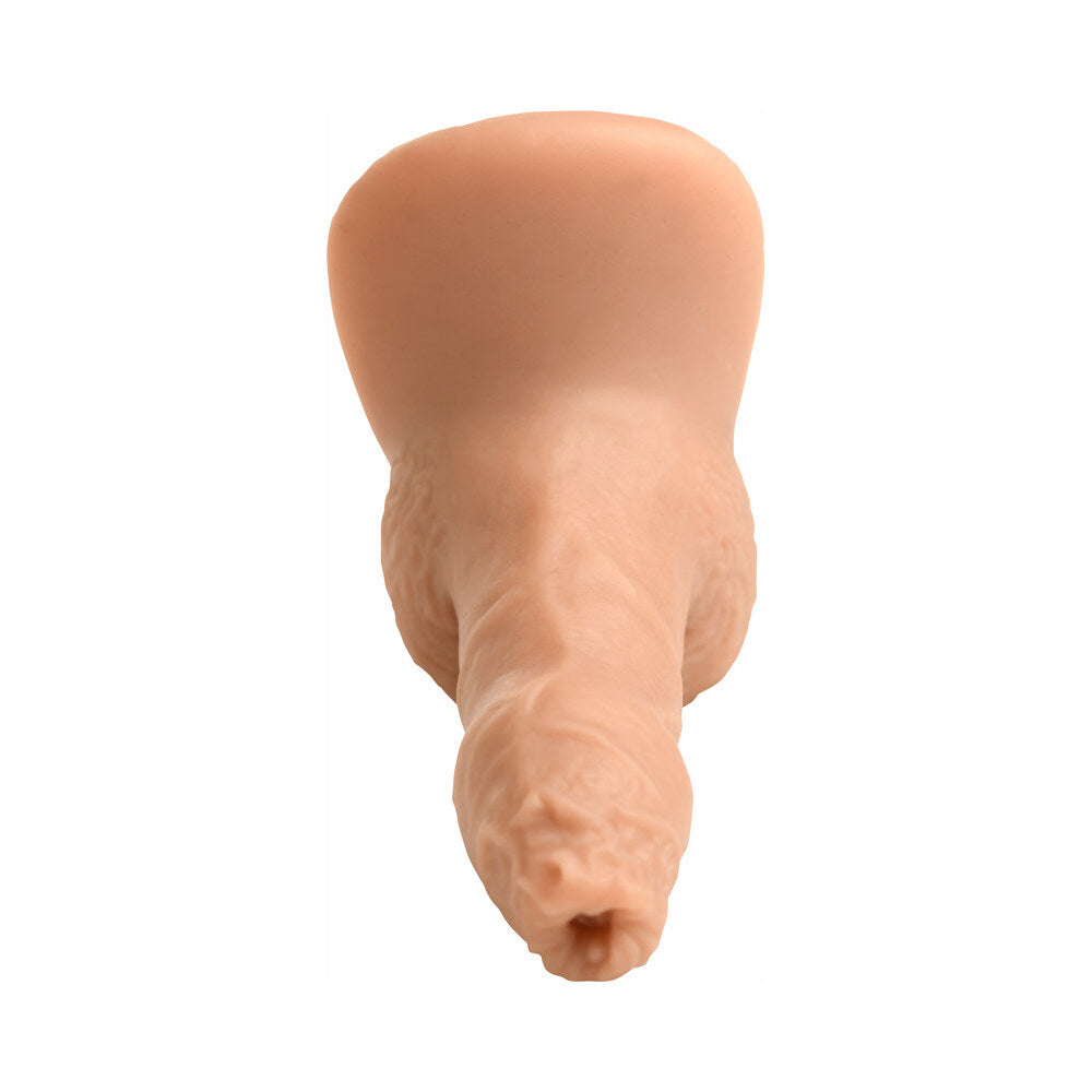 XR Brands Strap U 5.1 in. Uncut Silicone Packer Dildo - Natural Look - Vanilla/Ivory/Beige
